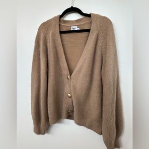 Princess Polly Sweater Cardigan Tan/Brown Small/Medium